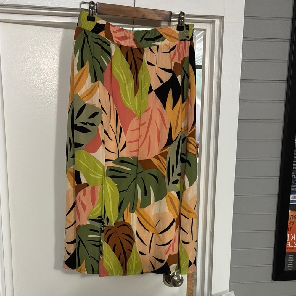 LOFT Tropical Midi Skirt